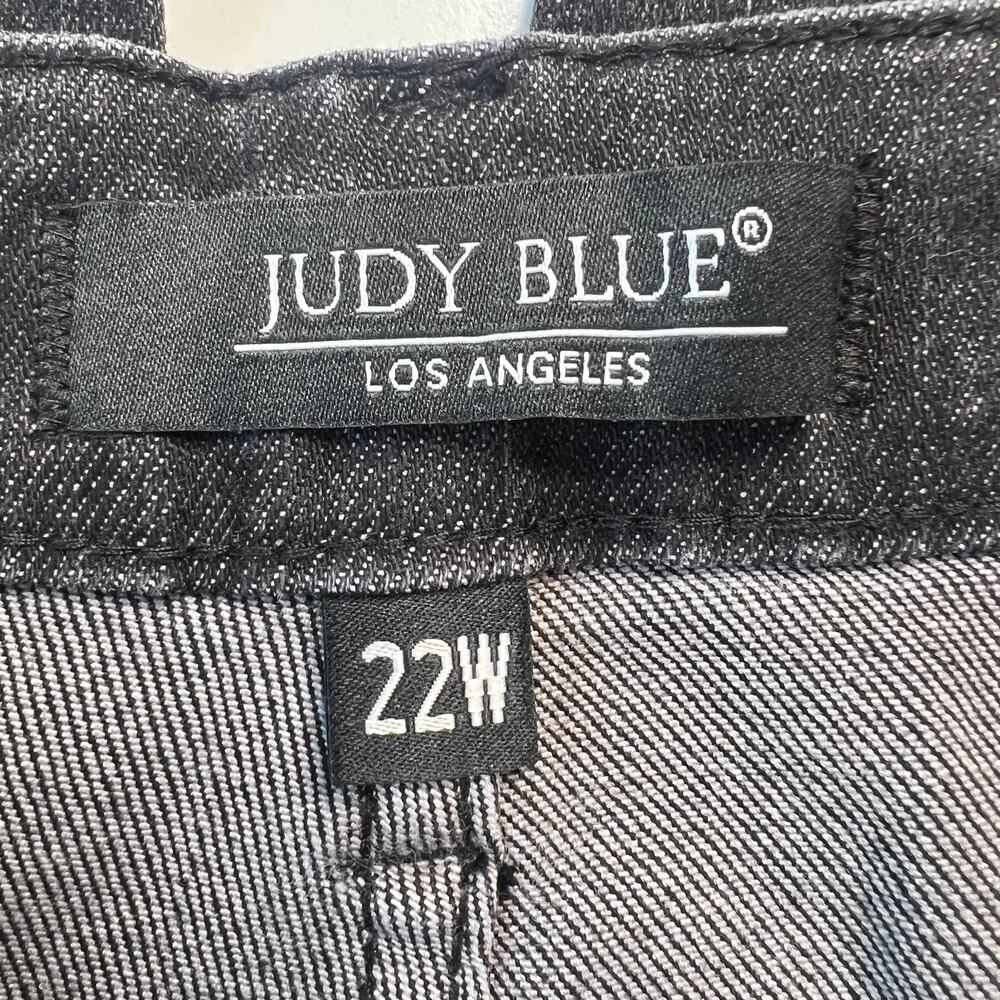Judy Blue NWT Jeans 22W High Rise Tummy Control Straight Fit Black Denim Stretch - Picture 4 of 15